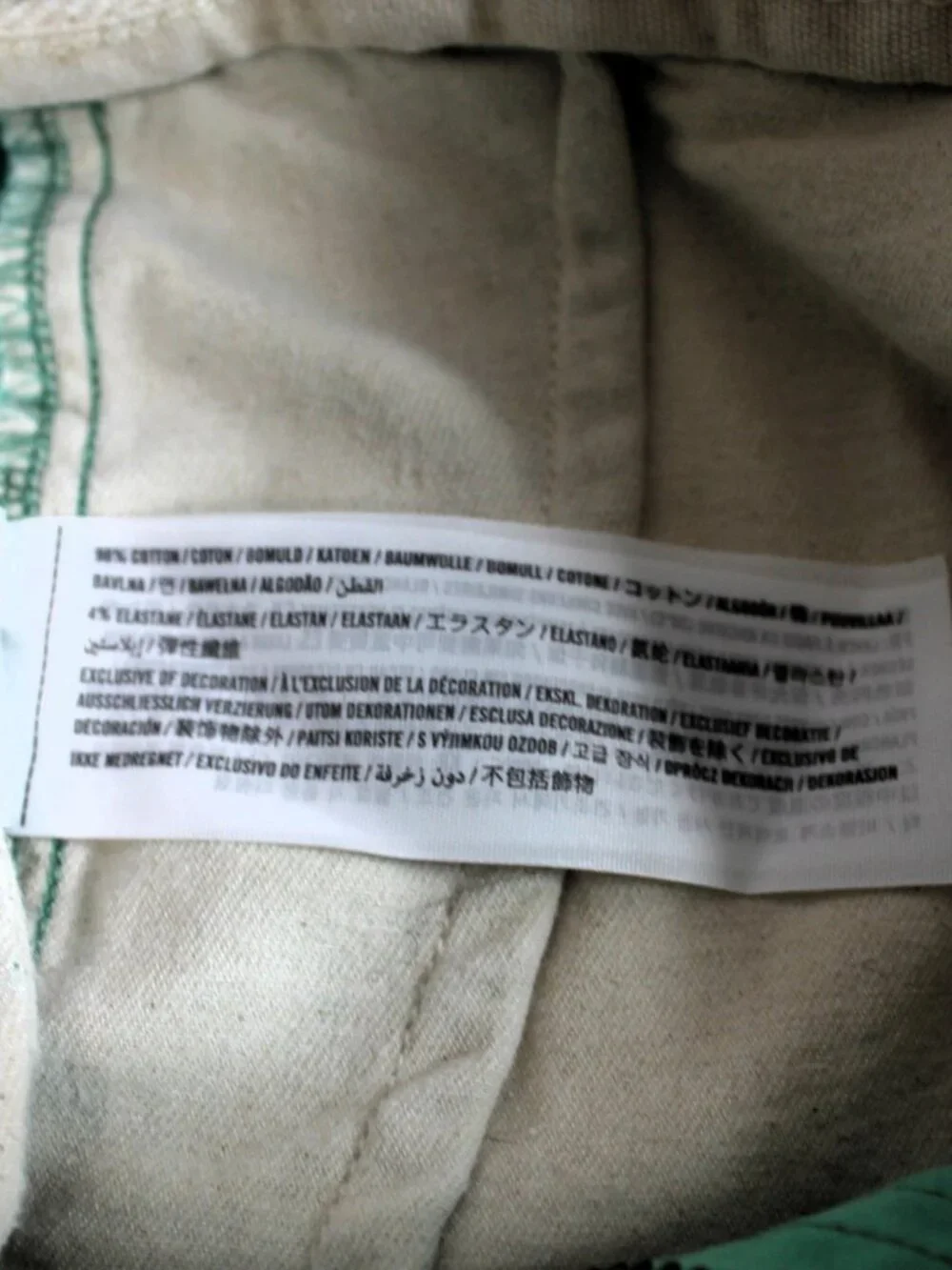 Abercrombie & Fitch Green Stretch Cotton 4.5